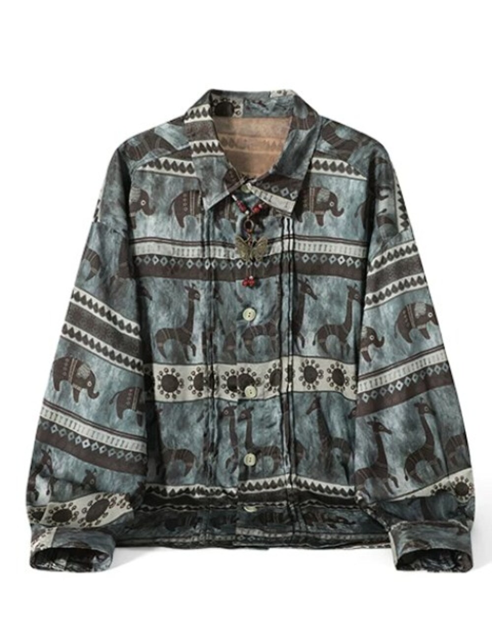 Vintage Tribal Animal Print Shirt